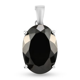 Elite Schungit-Anhänger, 925 Silber platiniert ca. 14.70 ct