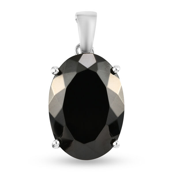 Elite Schungit-Anhänger, 925 Silber platiniert ca. 14.70 ct image number 0
