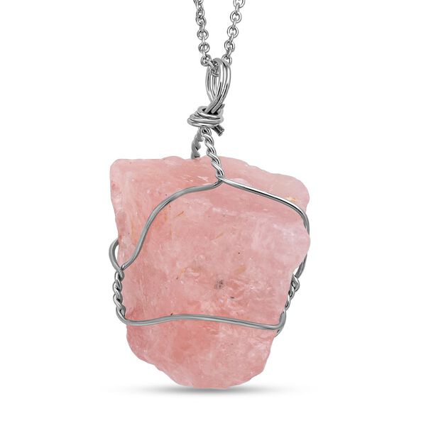 Gr&uuml;ne Fluorit, afrikanische Amethyst und Rosenquarz-Halskette - 278 ct. image number 4