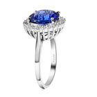 RHAPSODY AAAA Tansanit und weißer Diamant-Ring, VS E-F, zertifiziert und geprüft, 950 Platin  ca. 5,00 ct image number 3