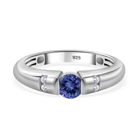 AA Tansanit und Zirkon Ring- 0,39 ct.