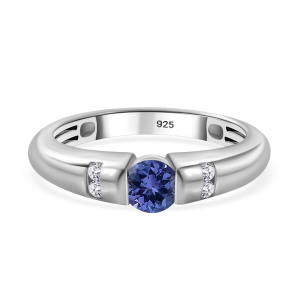 AA Tansanit und Zirkon Ring- 0,39 ct.