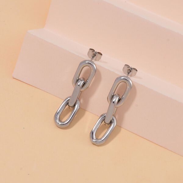 Reiner Edelstahl Ohrringe ca. 9,00g image number 2