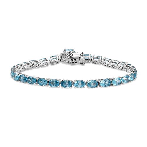 D'Joy Blauer Zirkon Armband ca. 19 cm 925 Silber rhodiniert ca. 23,43 ct. image number 0