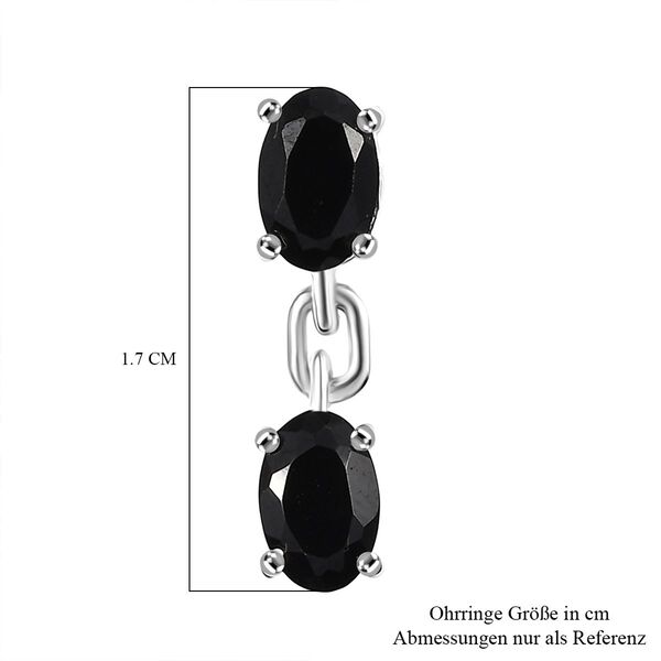 Schwarze Spinell-Ohrh&auml;nger, 925 Silber ca. 2,40 ct&nbsp; image number 7
