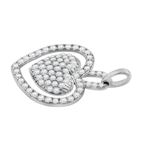 LUSTRO STELLA wei&szlig;er Zirkonia Anh&auml;nger im Herz-Design image number 3