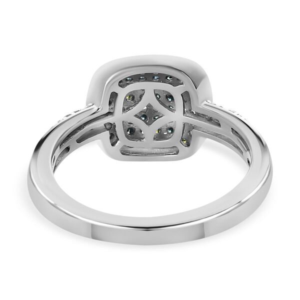 Blauer Diamant Ring, 925 Silber platiniert (Gr&ouml;&szlig;e 20.00) ca. 0.50 ct image number 5