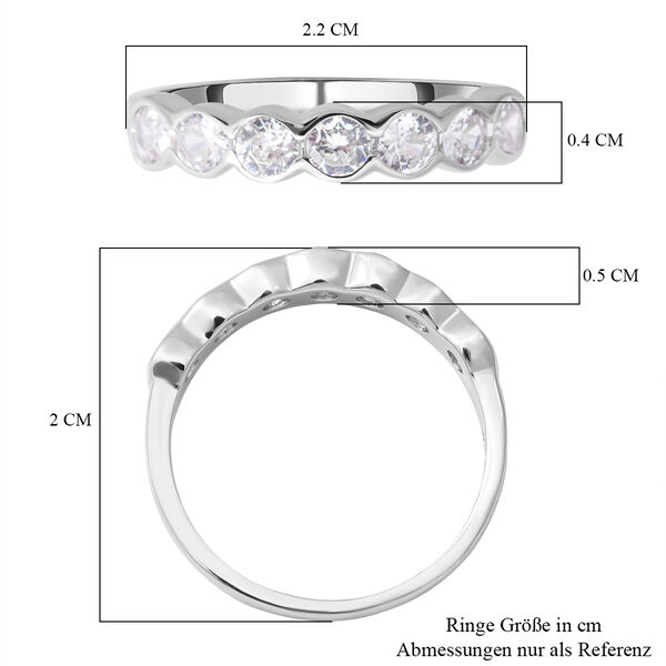 Lustro Stella - Wei&szlig;er Zirkonia-Ring, 925 Silber rhodiniert  ca. 0,18 ct image number 5