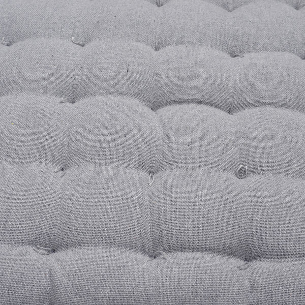 2er Set Stuhlpolster aus 100% Baumwolle mit Fransen und Bändern, 40x40x3 cm, Grau, 2 tlg. image number 6