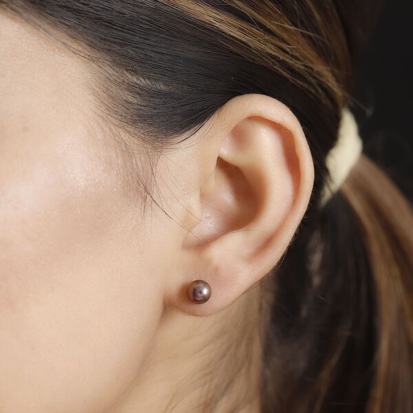 Süßwasser Pfau Perle Ohrringe image number 3