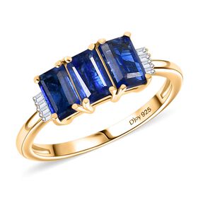 D'Joy AA Natürlicher Kaschmir Kyanit und Diamant Ring - 2,57 ct.