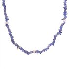 Tansanit, Süßwasser Perle Kette 91 cm
