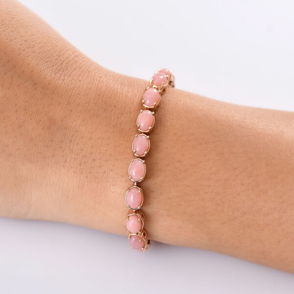 Herzklang - D joy AA Vinicunca-Peruanischer Opal Armband ca. 19 cm 925 Silber 750 rosévergoldet ca. 15.03 ct image number 3