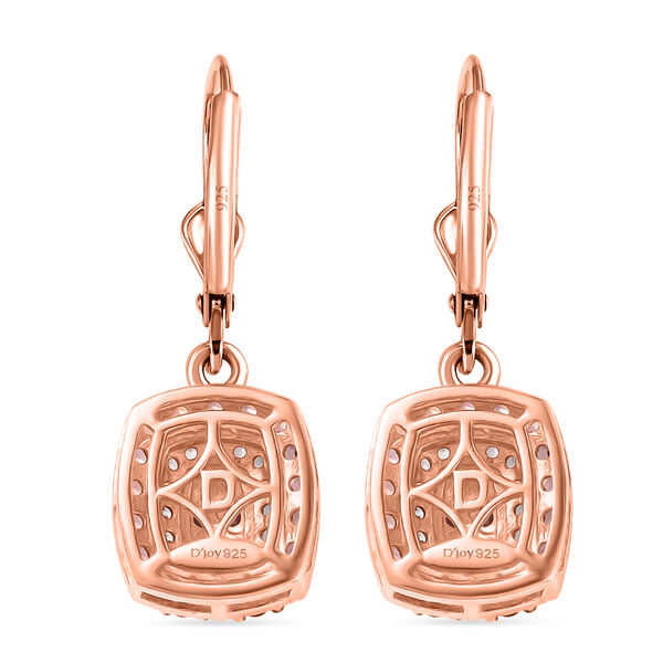 D'Joy AA Padparadscha Saphir und Zirkon Ohrringe - 1,58 ct. image number 4