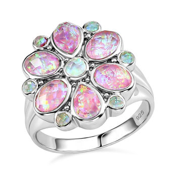 Sajen Silber-Opal Dublett Ring 925 Silber rhodiniert (Gr&ouml;&szlig;e 19.00) ca. 3.33 ct