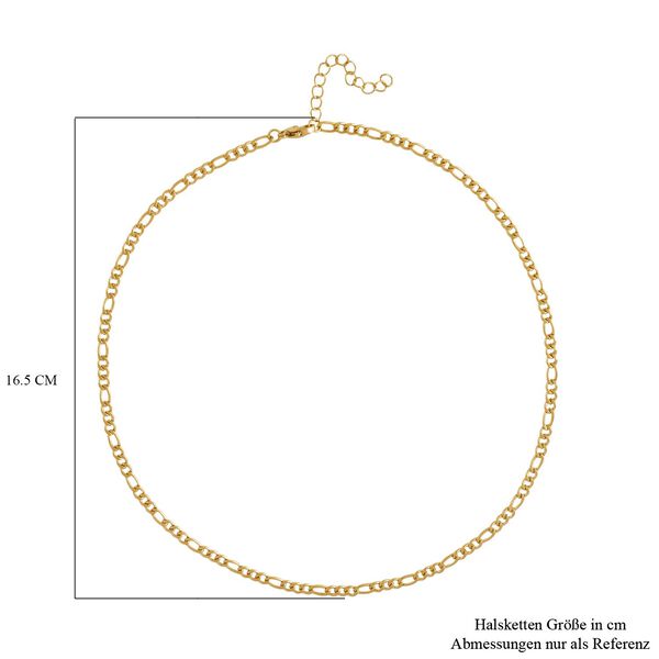 Goldfarbene Edelstahl Figaro-Halskette, ca. 49.5 cm, ca. 10,00g image number 4