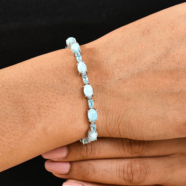 Larimar und Paraiba Apatit Armband image number 4