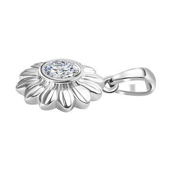 Wei&szlig;er Zirkonia Anh&auml;nger in 925 Silber