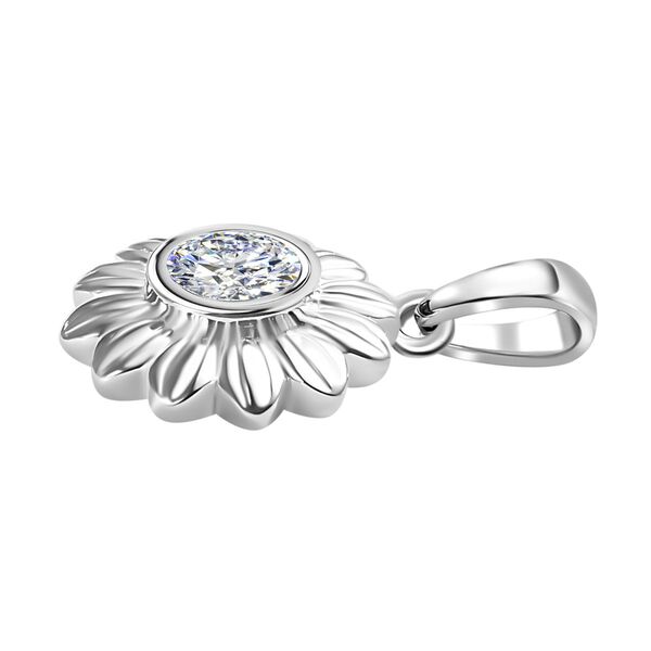 Weißer Zirkonia Anhänger 925 Silber image number 4