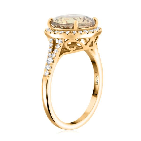 AAA Turkizit, Wei&szlig;er Diamant Ring 585 Gold (Gr&ouml;&szlig;e 17.00) ca. 5,00 ct image number 3