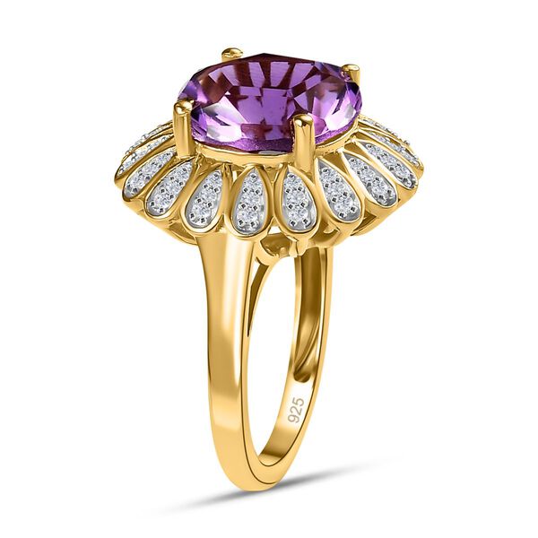 Afrikanischer Amethyst und Zirkon-Cocktail-Ring - 4,41 ct. image number 5