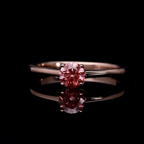 LUXURIANT DIAMOND- SGL zertifizierter VS rosa Labor Diamant Ring in 585 Roségold- 0,50 ct. image number 1