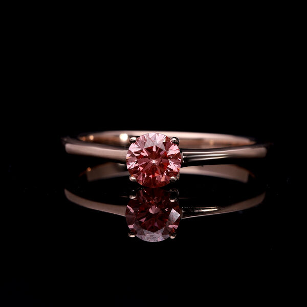 LUXURIANT SGL zertifizierter VS rosa Labor Diamant Ring in 585 Roségold- 0,50 ct. image number 1