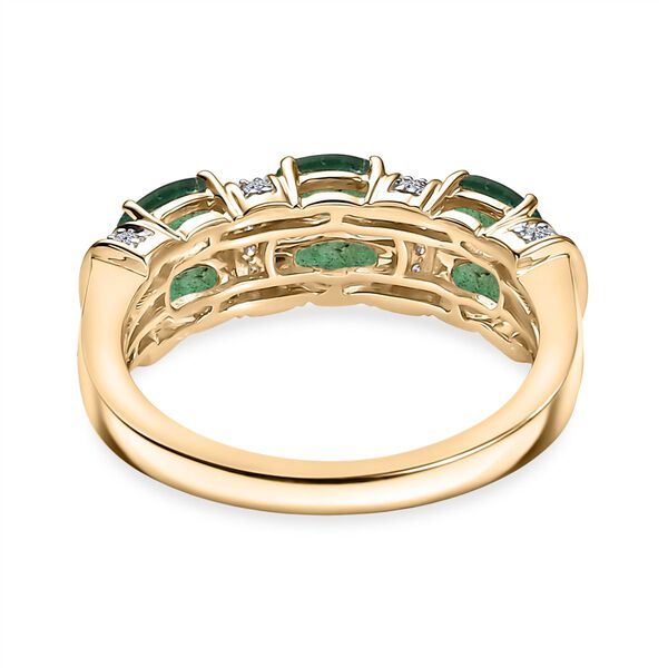 LUXURIANT DIAMOND- AAA Smaragd und Labor Diamant Ring in 375 Gold - 1,41 ct. image number 5