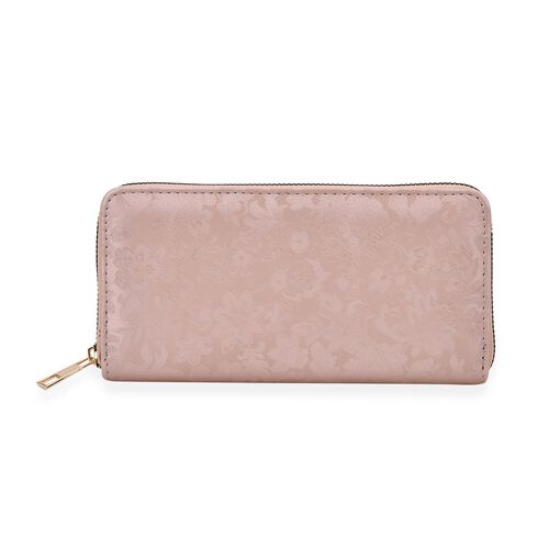 Brieftasche mit Renaissance-Prägung, RFID-Schutz, Münzfach und 8 Kartenfächern, 20 x 10 x 3 cm, silber