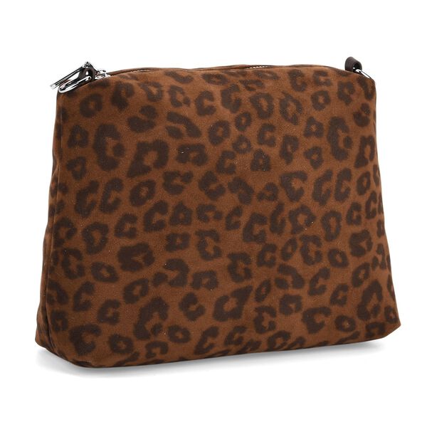 2er-Set Echtleder-Taschen, Shopper und Umh&auml;ngetasche mit trendigem Leopardenmuster, Dunkelkaffee image number 7