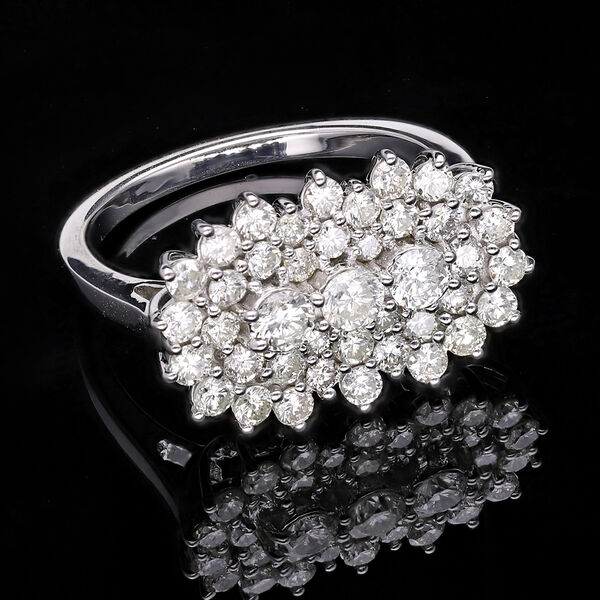 I1 GH SGL zertifizierter Diamant-Boot-Ring - 2 ct. image number 8