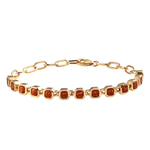 Mexikanisches Kirschfeuer-Opal Armband in Silber image number 0