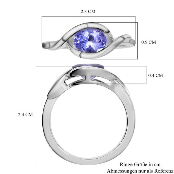 Tansanit Solitär Ring - 1,14 ct. image number 6