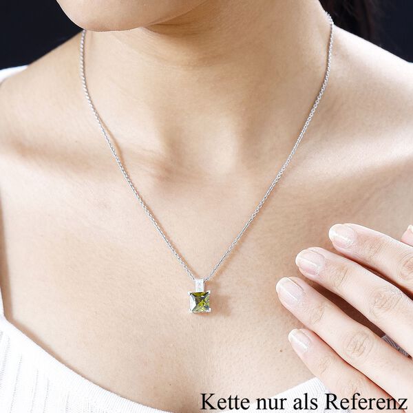 Peridot kubischer Zirkonia-Anhänger - 4,43 ct. image number 3