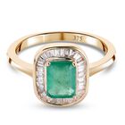 AAA Sambischer Smaragd und Diamant Ring 375 Gelbgold image number 0