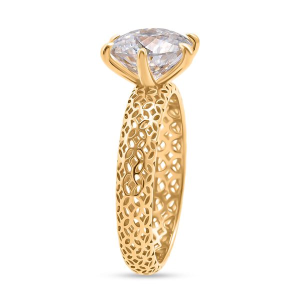 D'Joy Moissanit Ring 925 Silber 750 Gelbgold Vermeil (Gr&ouml;&szlig;e 19.00) ca. 2,23 ct image number 4