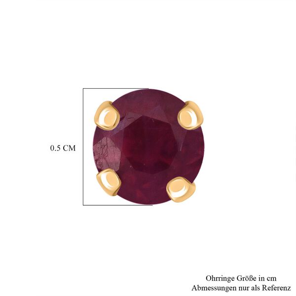 AAA Afrikanische Rubin Ohrringe in 375 Gold - 1,57 ct. image number 4