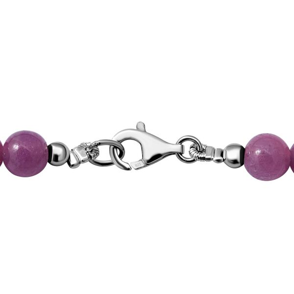 Madagaskar Rubin Perlen-Halskette in Silber, 150,00 ct. image number 3