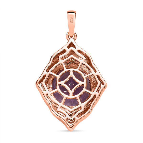 AAA Rose De France Amethyst Anh&auml;nger, 925 Silber ros&eacute;vergoldet ca. 6.02 ct image number 4