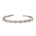 Moissanit Armreif ca. 19 cm 925 Silber Zweifarbige Beschichtung ca. 2,18 ct.