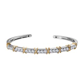 Moissanit Armreif, 19 cm - 2,18 ct.