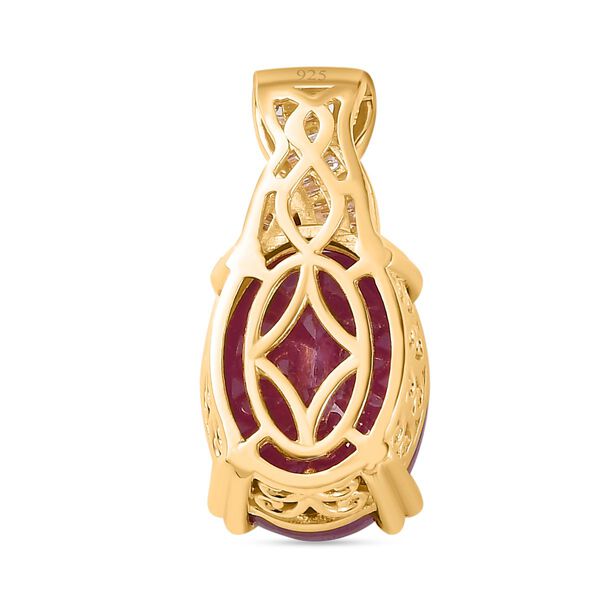 Royal Bali Kollektion- Afrikanischer Rubin und Diamant-Anh&auml;nger - 15,27 ct. image number 7