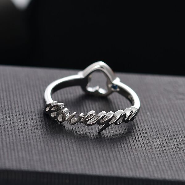 Kanchanaburi Blauer Saphir, Natürlicher Champagner Diamant Ring 925 Silber (Größe 17.00) ca. 0,05 ct image number 3