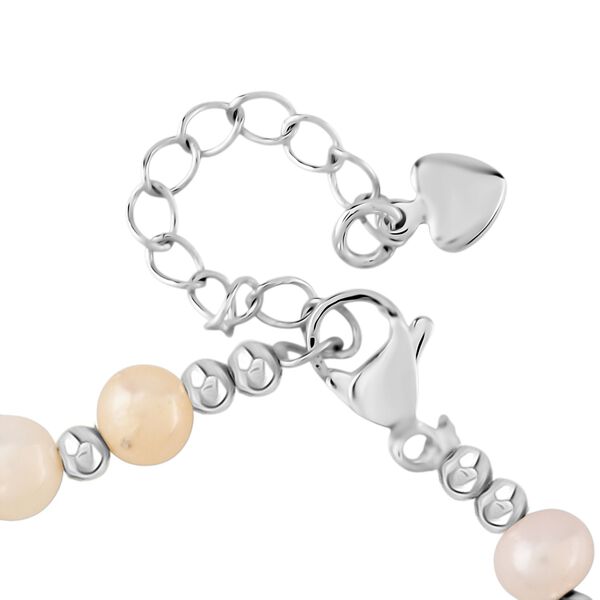 Mehrfarbiges Süßwasserperle 15,25+3,5cm Armband image number 5