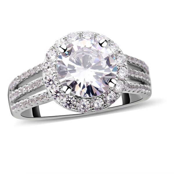 Lustro Stella - Wei&szlig;er Zirkonia-Ring, 925 Silber rhodiniert  ca. 1,52 ct