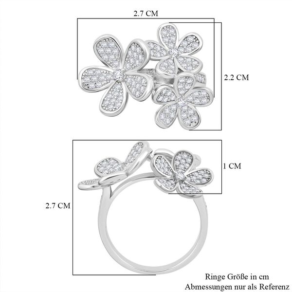 Lustro Stella Wei&szlig;er Zirkonia Ring 925 Silber rhodiniert (Gr&ouml;&szlig;e 20.00), image number 6