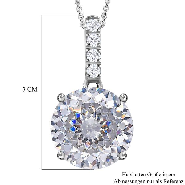 Funkelnde K&ouml;nigin - Moissanit Anh&auml;nger mit Kette - 10,51 ct. image number 6