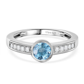 D'Joy blauer und weißer Zirkon Ring - 1,30 ct.