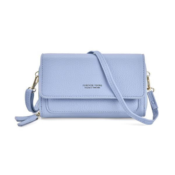 Crossbody-Tasche mit RFID-Schutz, Blau
