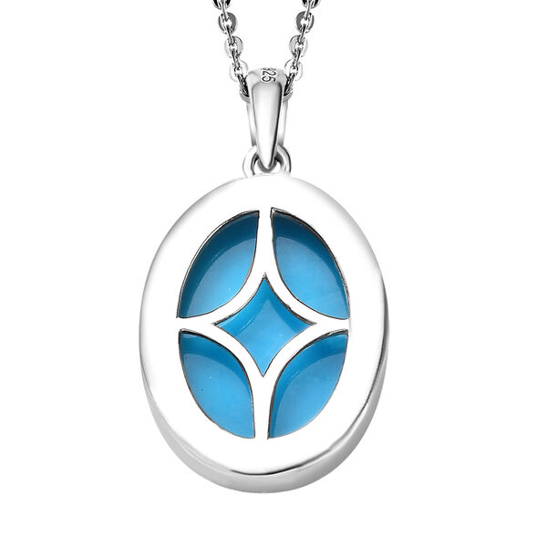 AA amerikanischer, nat&uuml;rlicher Sleeping Beauty T&uuml;rkis-Anh&auml;nger mit Kette, 50 cm - 6,88 ct. image number 5